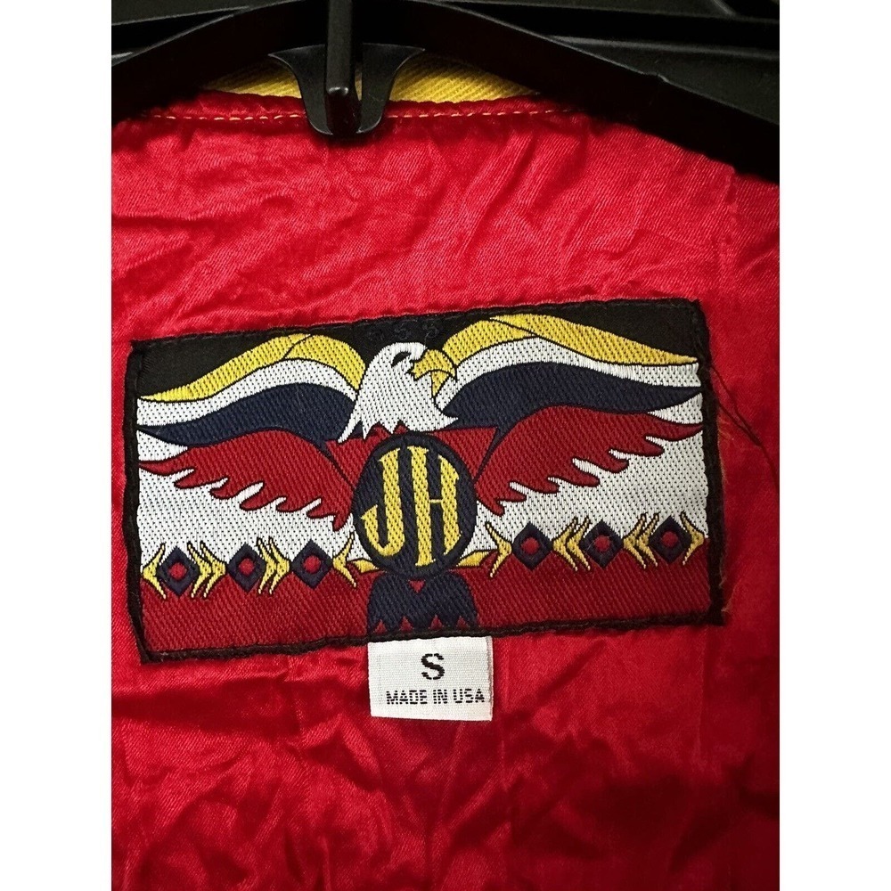 Vtg M&M NASCAR Racing Jacket JH Design Chase #36 Ernie Irvan Sz S-M Yellow Red - Picture 12 of 16